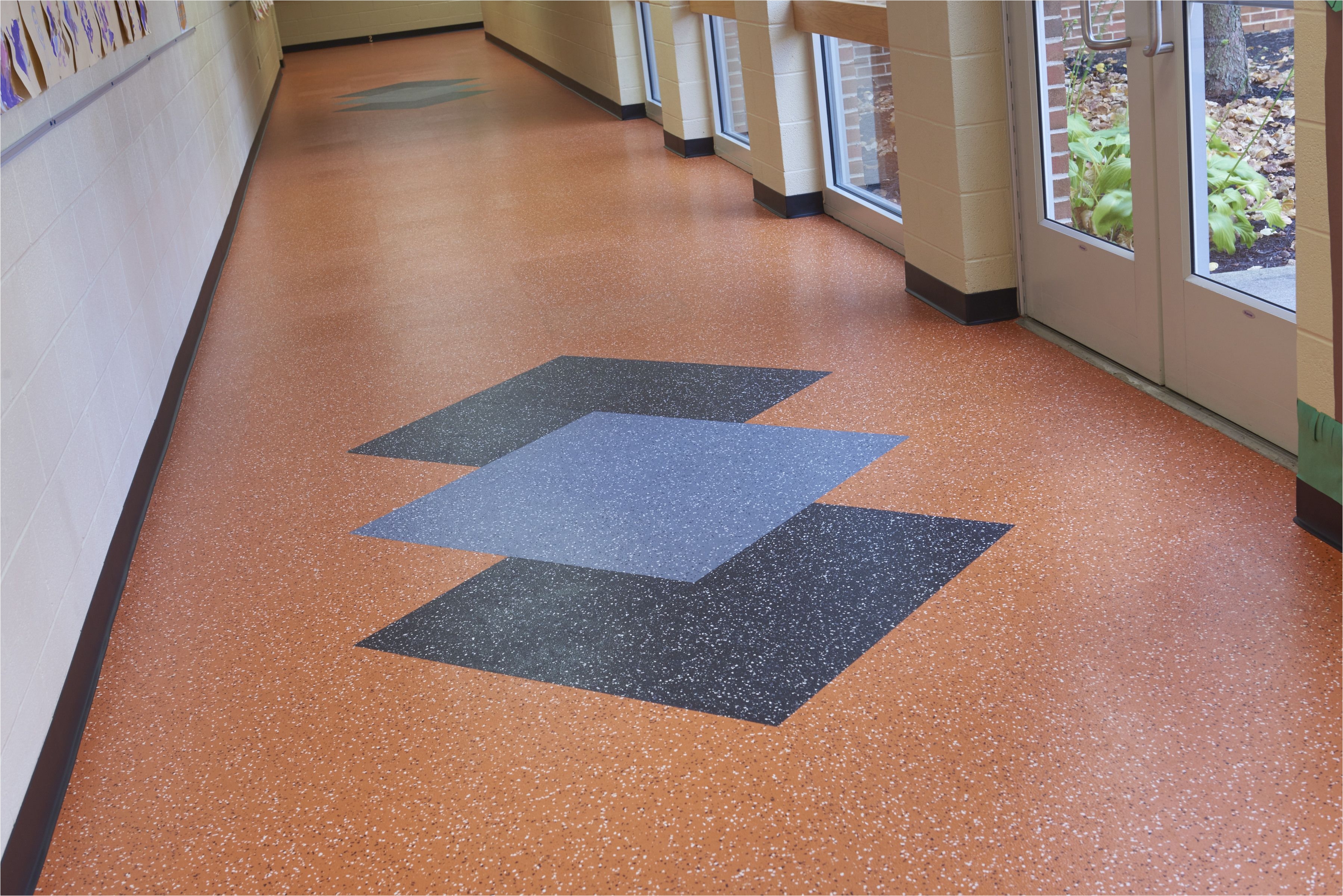 roppe custom fiesta rubber tile in hammered profile ansonia high school