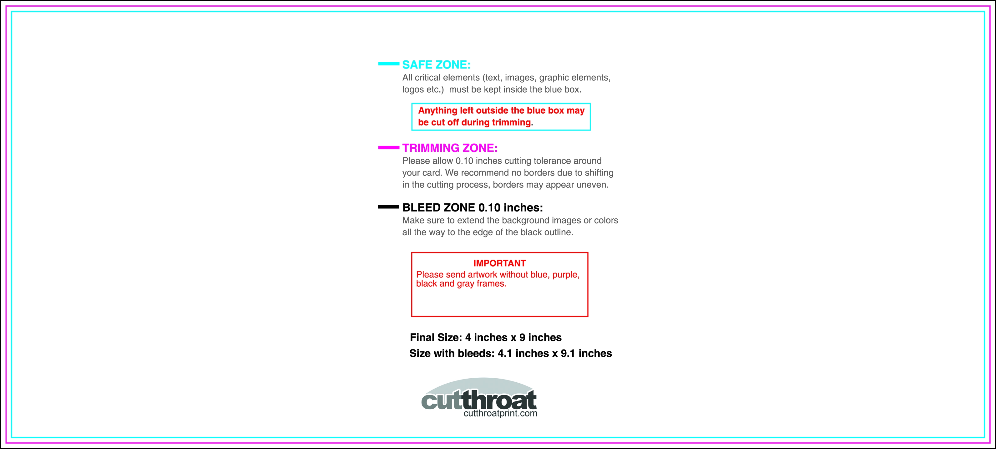 Common Rack Card Sizes Cutthroat Printrack Cards Cutthroat Print