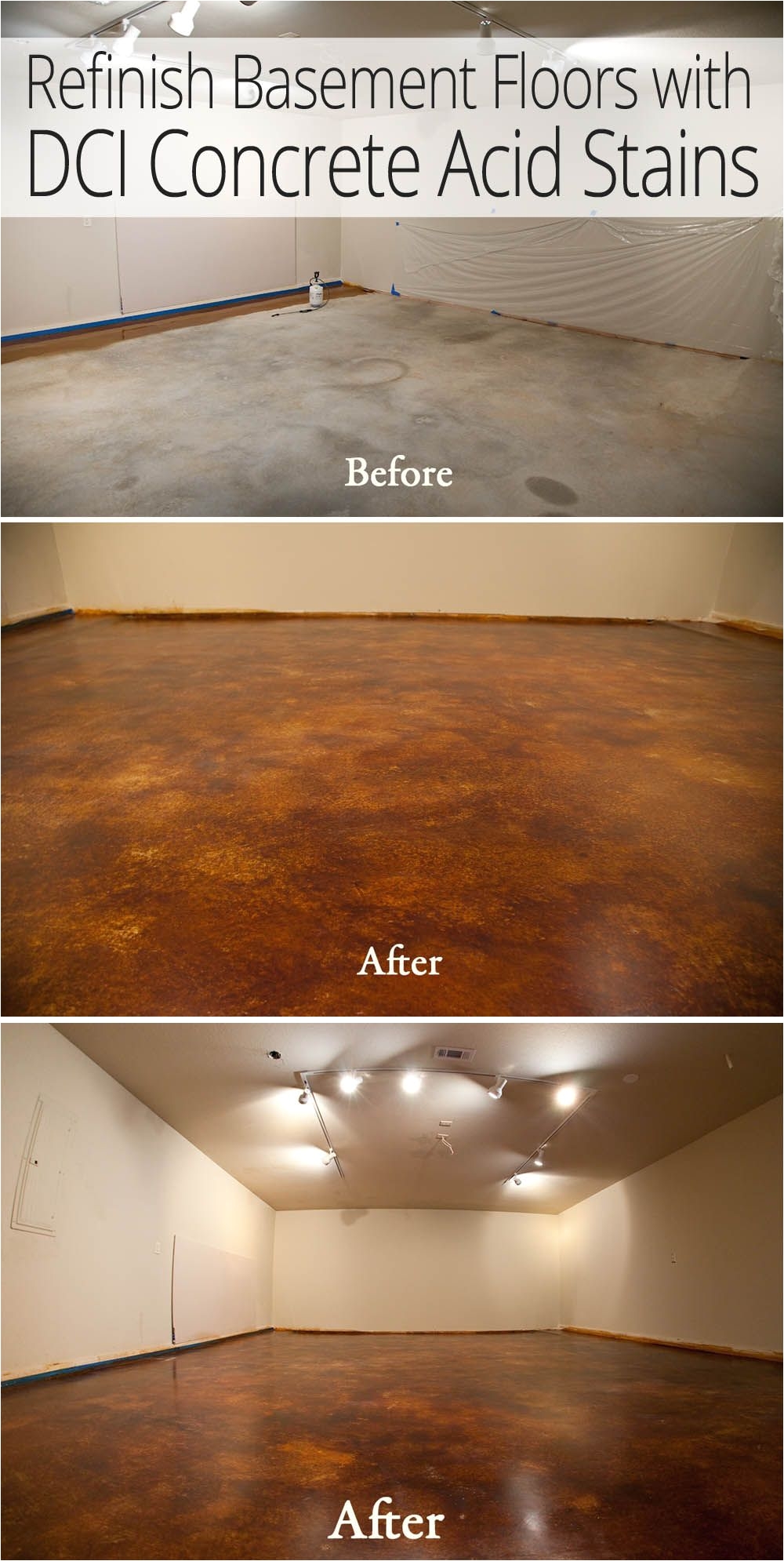 remodel basement floors for less with dci acid stain and concrete sealer hassle free option to carpet