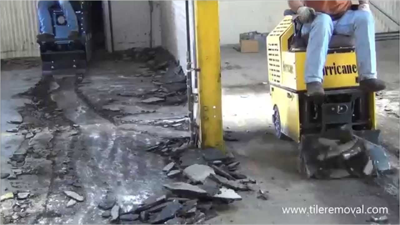 asphalt removal by a hurricane and twister floor scraper