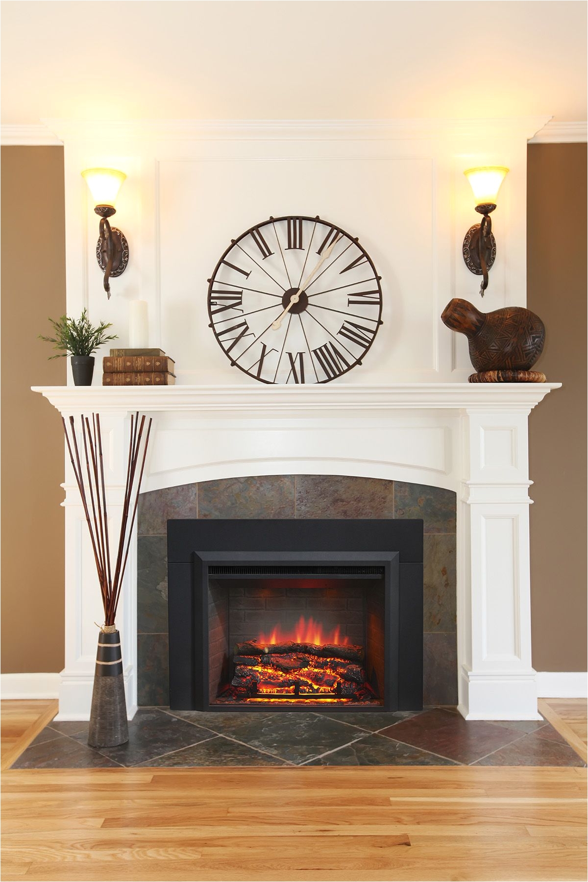 gorgeous big lots corner fireplace and an electric fireplace insert convert your old wood burning