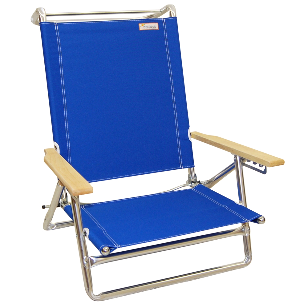 Copa Heavy Duty Beach Chairs 5 Position Lay Flat Aluminum Folding Beach Chair Blue by Jgr Copa