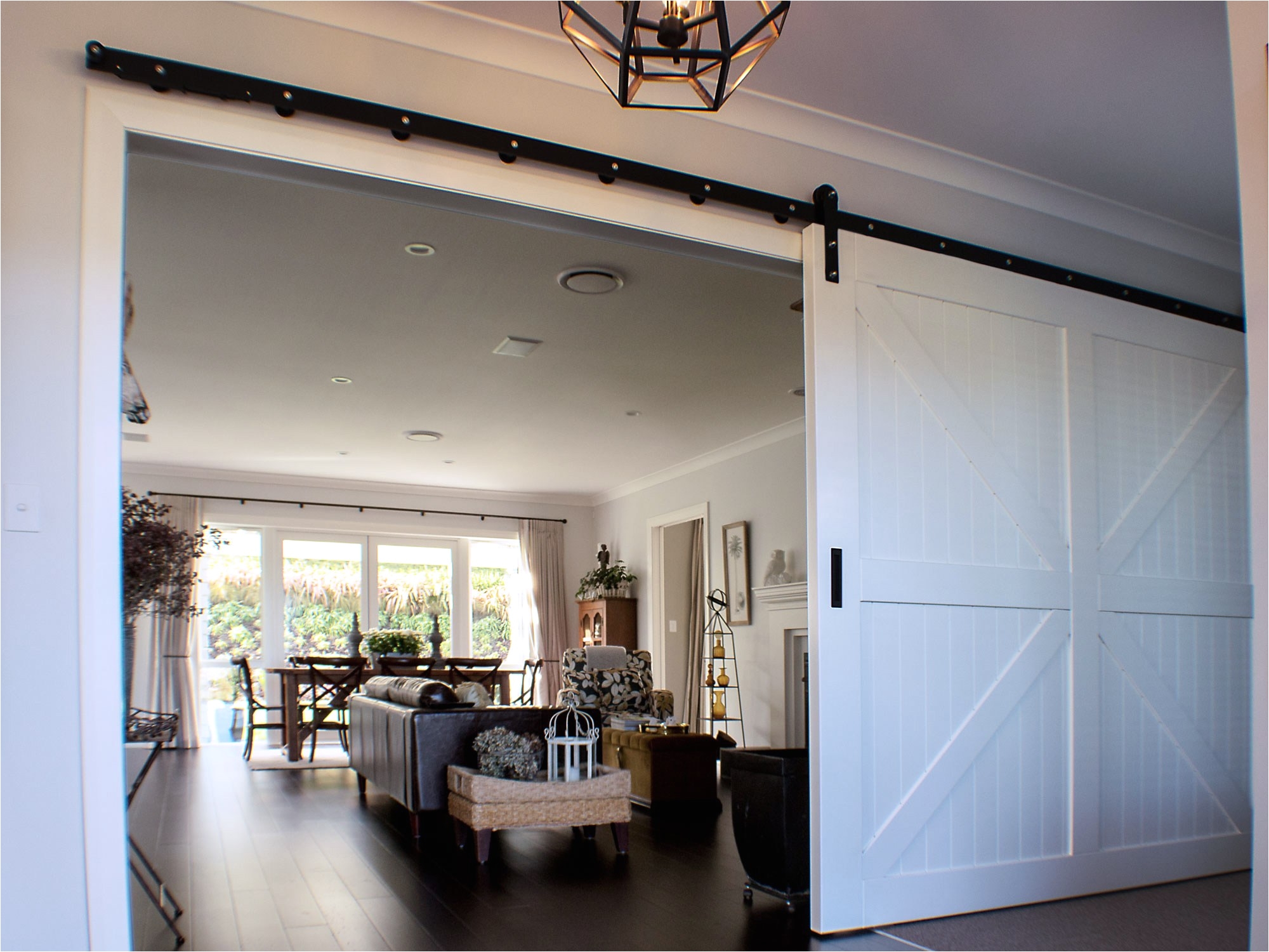 feature interior barn doors painted
