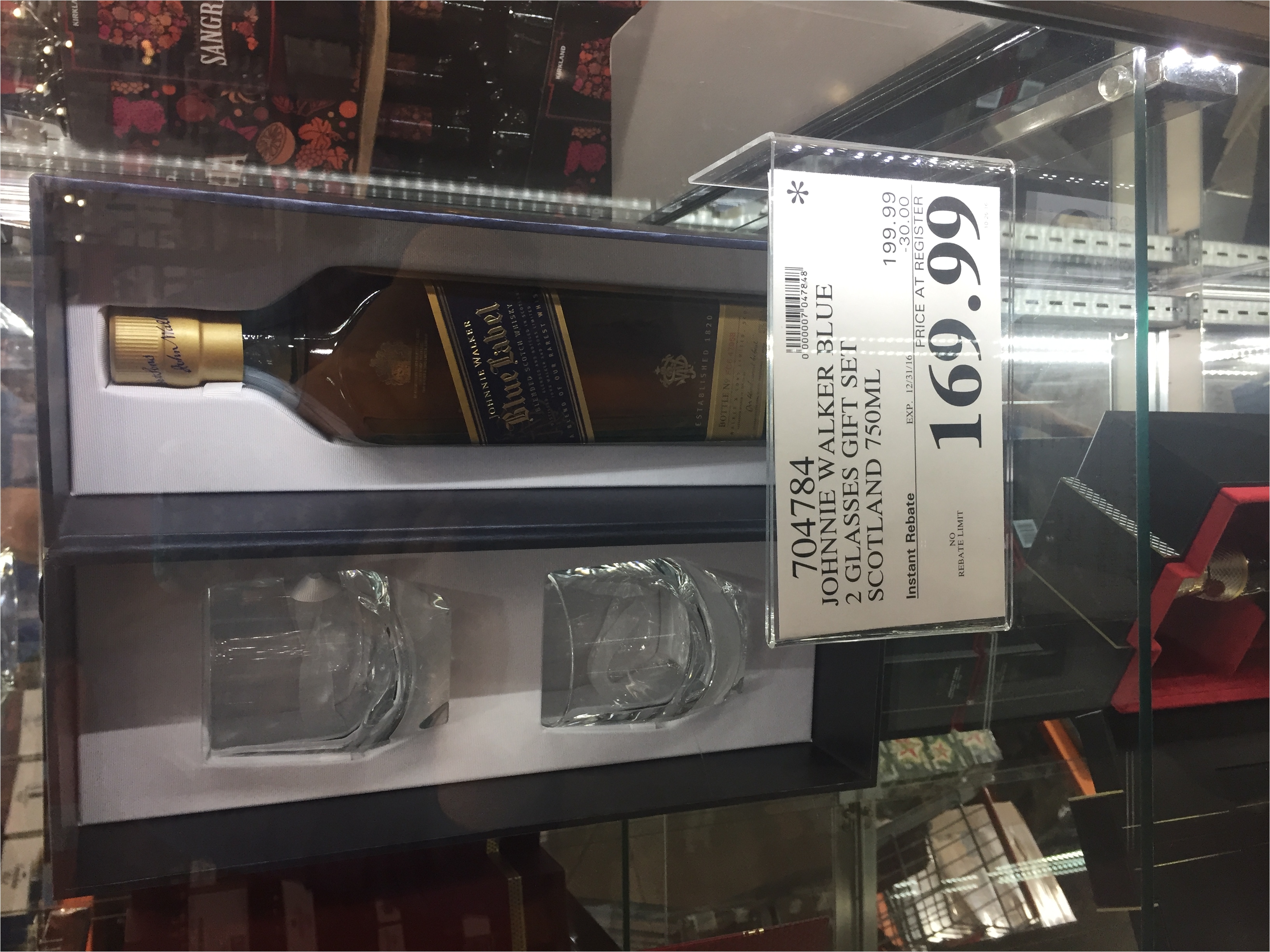 costco johnnie walker blue label 750ml gift set 170 ymmv plus other good libations