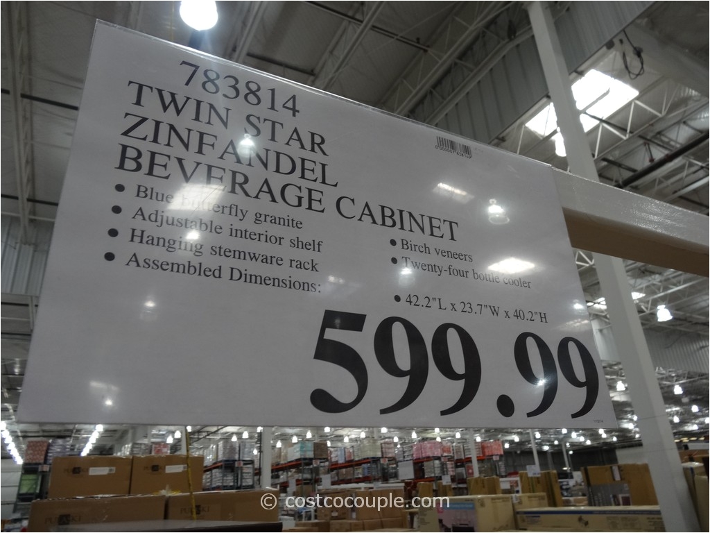 Costco Wine Rack Twin Star Zinfandel thermoelectric Wine Cooler and Cabinet