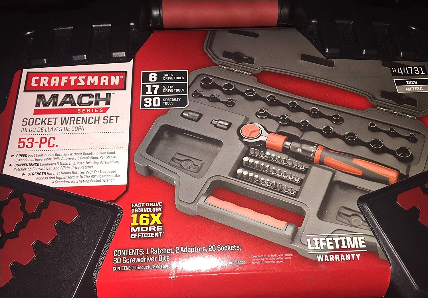 Craftsman 2 Pc. socket Rack Craftsman Mach Series 53 Pc socket Wrench Set Amazon Com