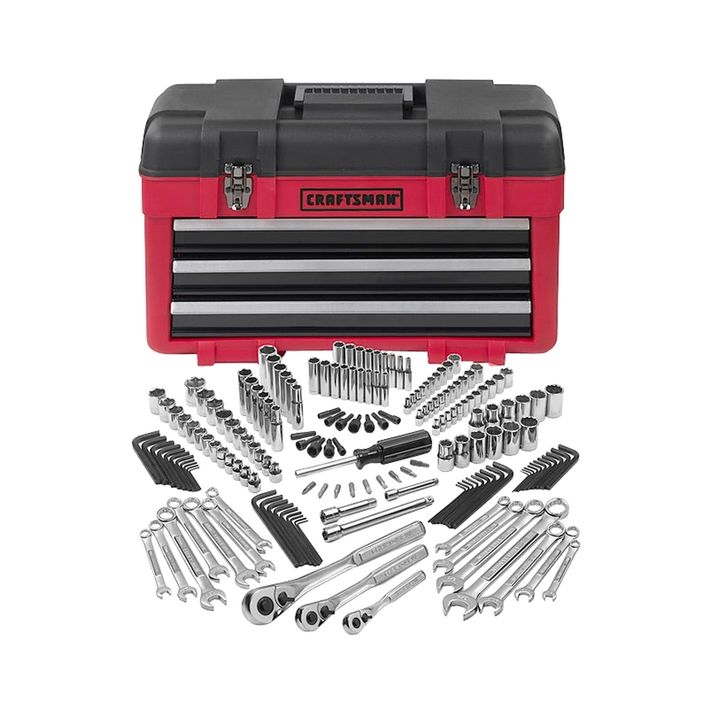 craftsman 182 pc mechanics tool set with 3 drawer chest