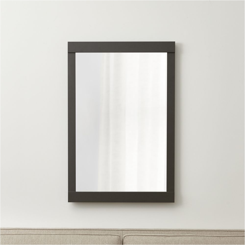 colby gunmetal wall mirror crate and barrel