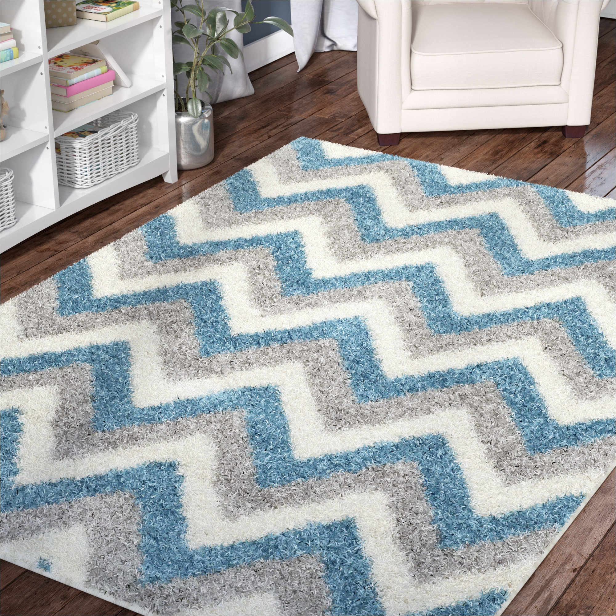 Dark Blue Furry Rug Viv Rae Kids Ivory Blue Gray area Rug Reviews Wayfair