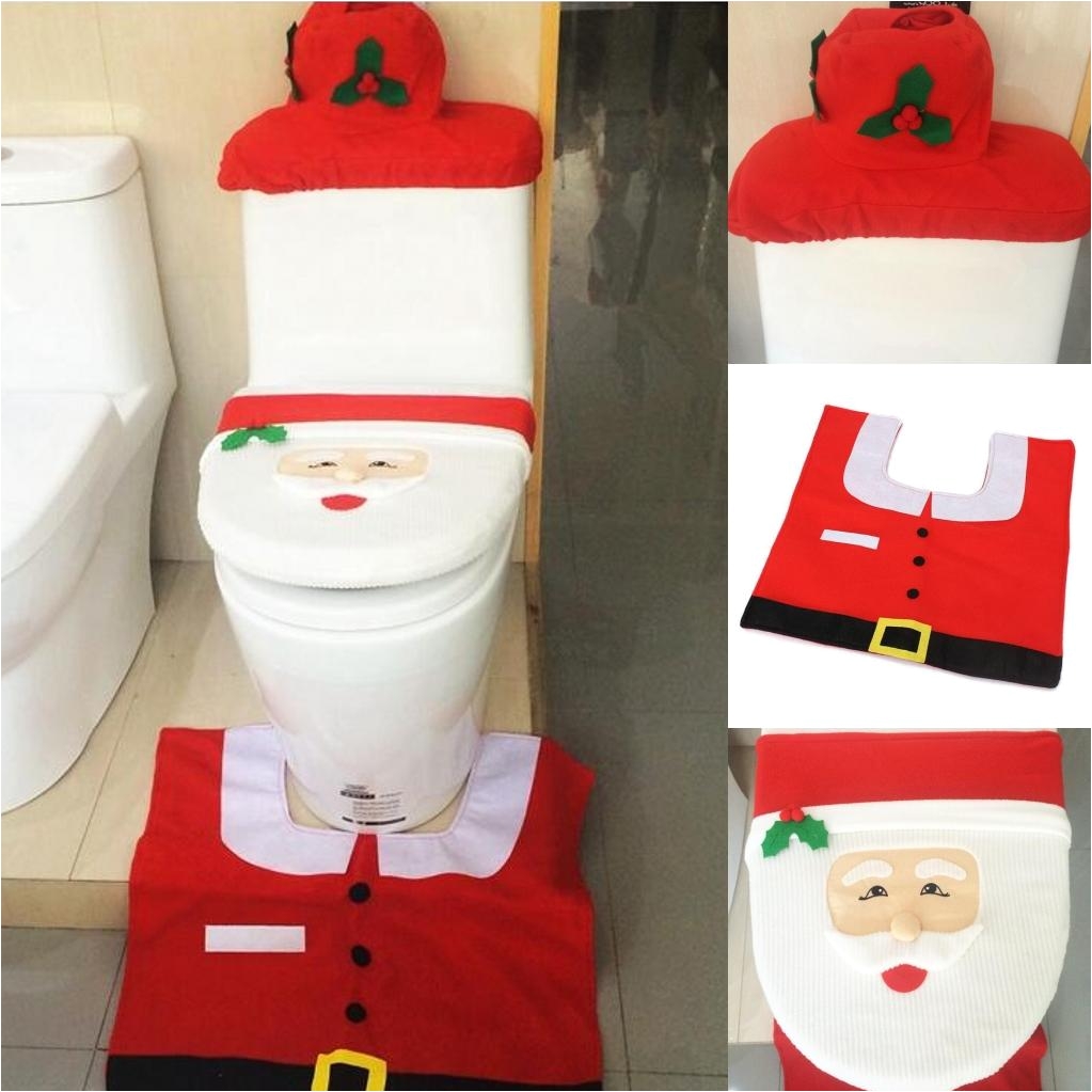 Decorated toilet Seats Hot Sale House toilet Covers Store Shop Christmas atmosphere