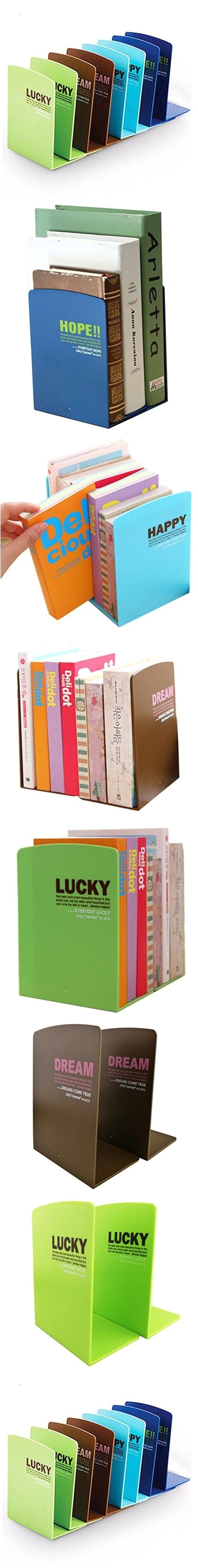 plastic nonskid decorative bookends book organizer office home desk storage holder
