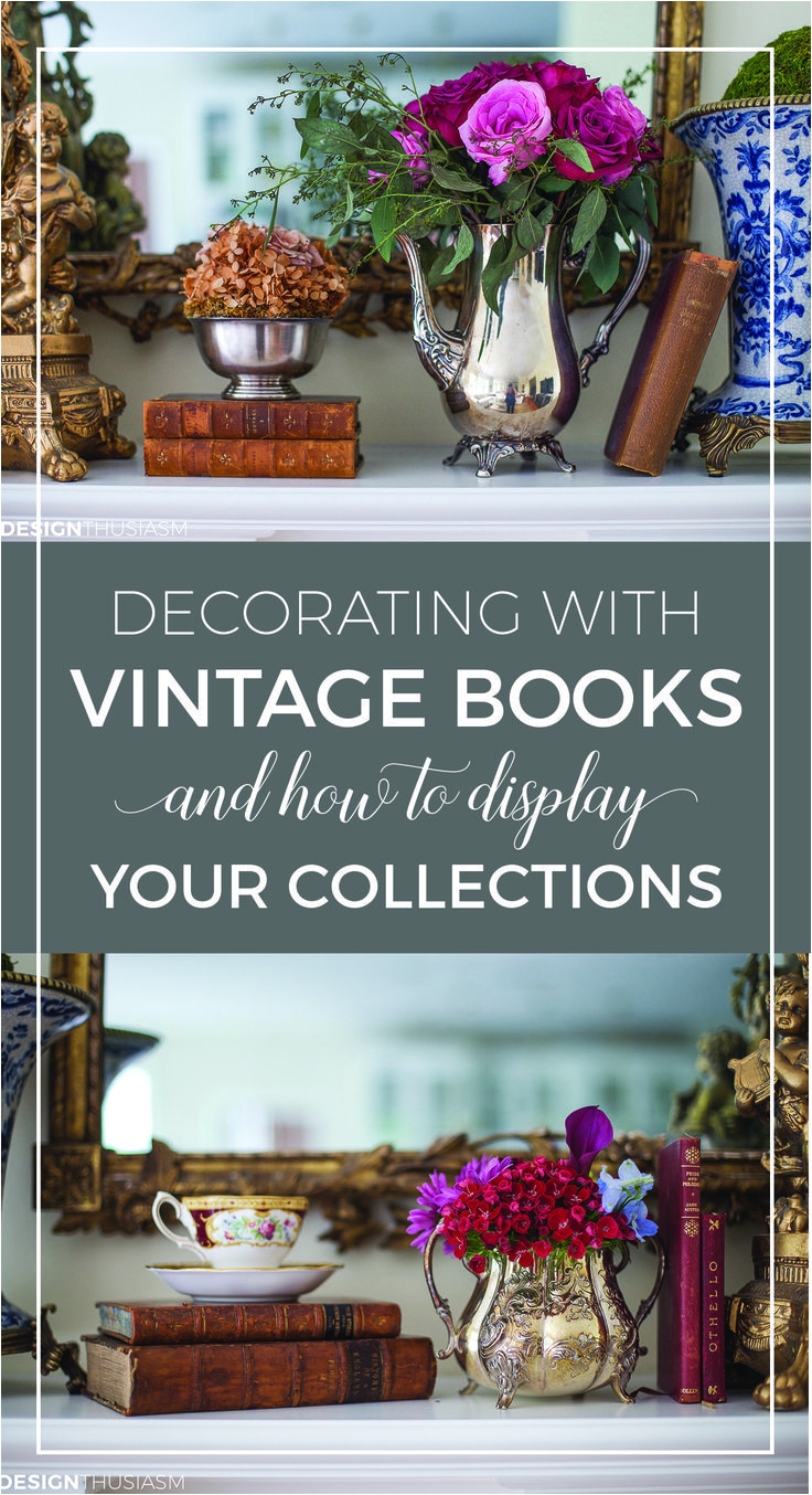 vintage books display ideas and decor inspiration from shabby chic vignettes to creative bookshelves styling