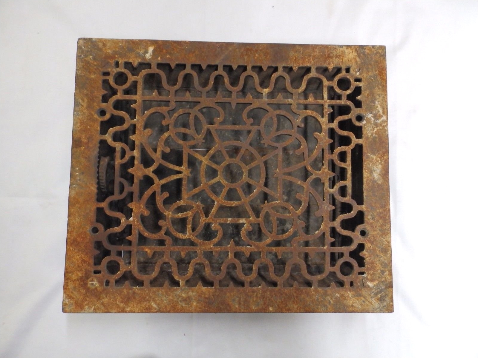 antique cast iron victorian heat grate register vent old vtg hardware 4571 15