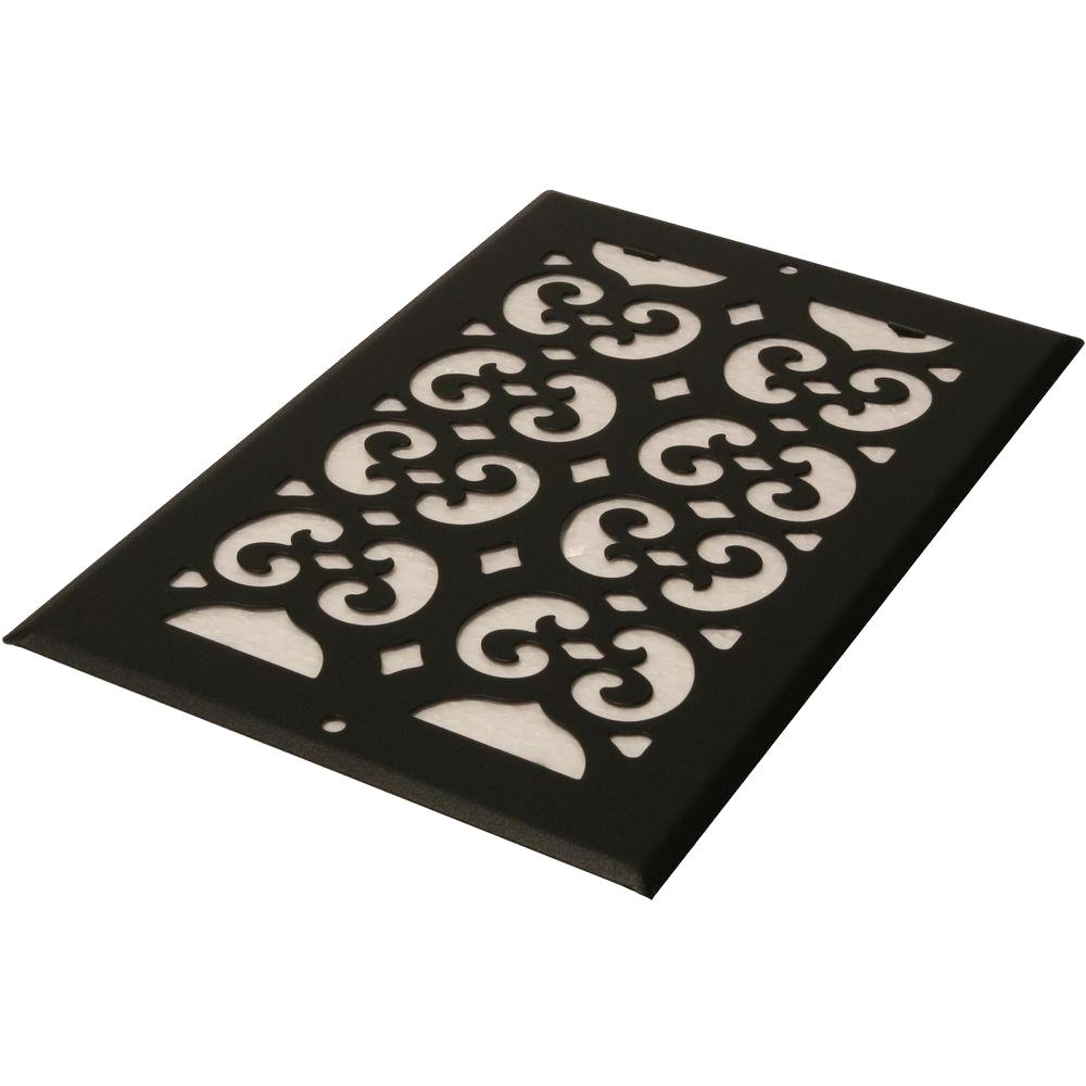 Decorative Cast Iron Foundation Vents Decor Grates 6 In X 12 In Cast Iron Steel Scroll Cold Air Return