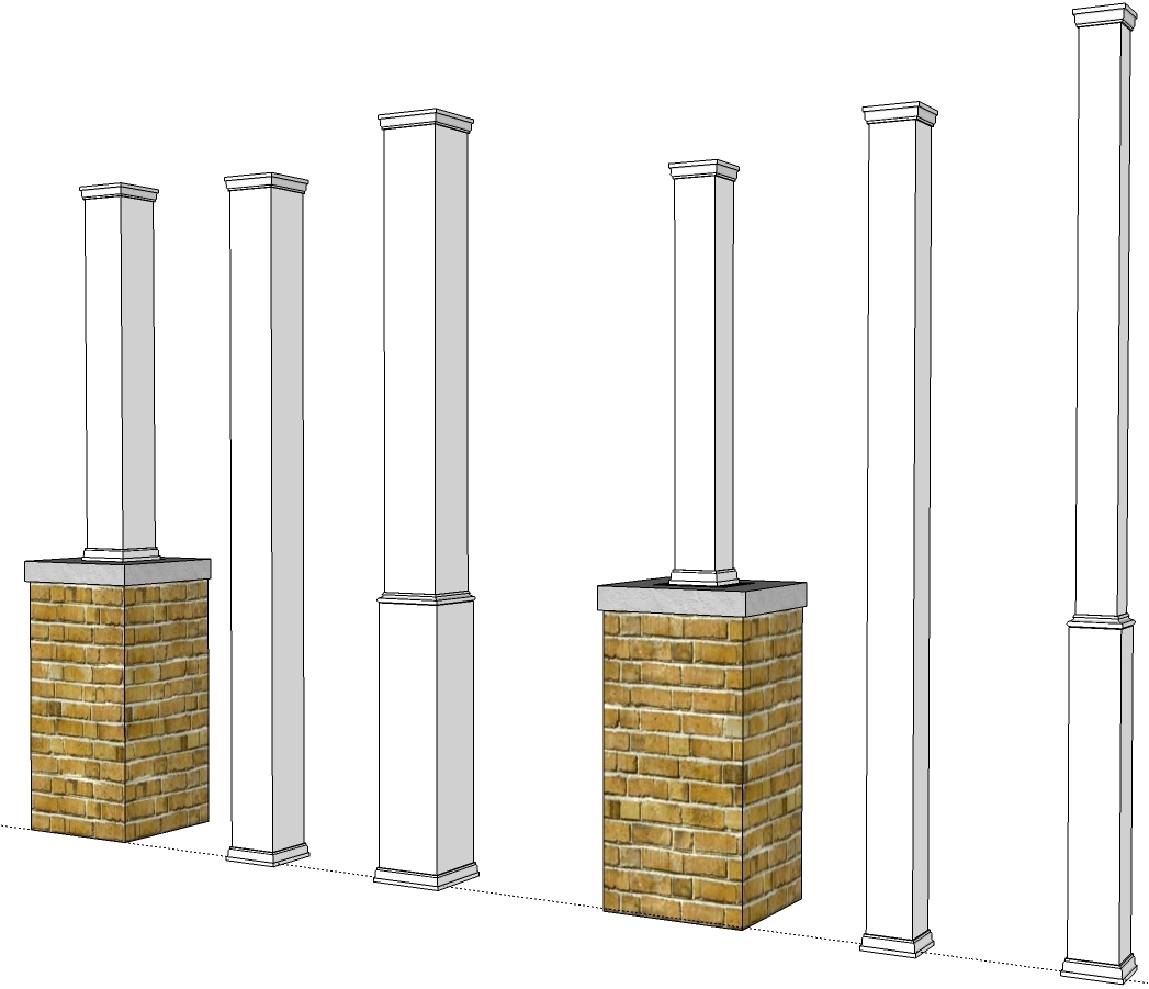 pvc porch post wraps exterior column pole covers