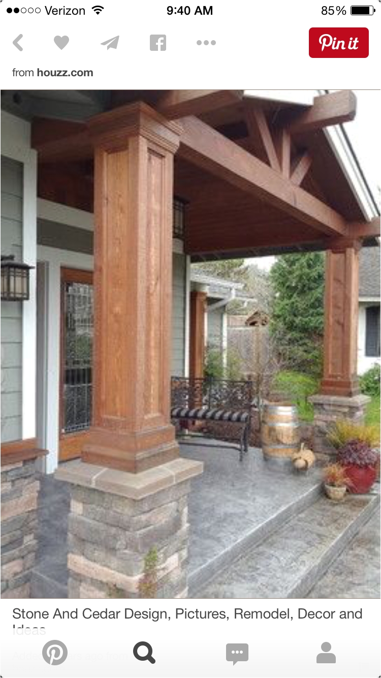 stone columns post with built up skin and recessed panel