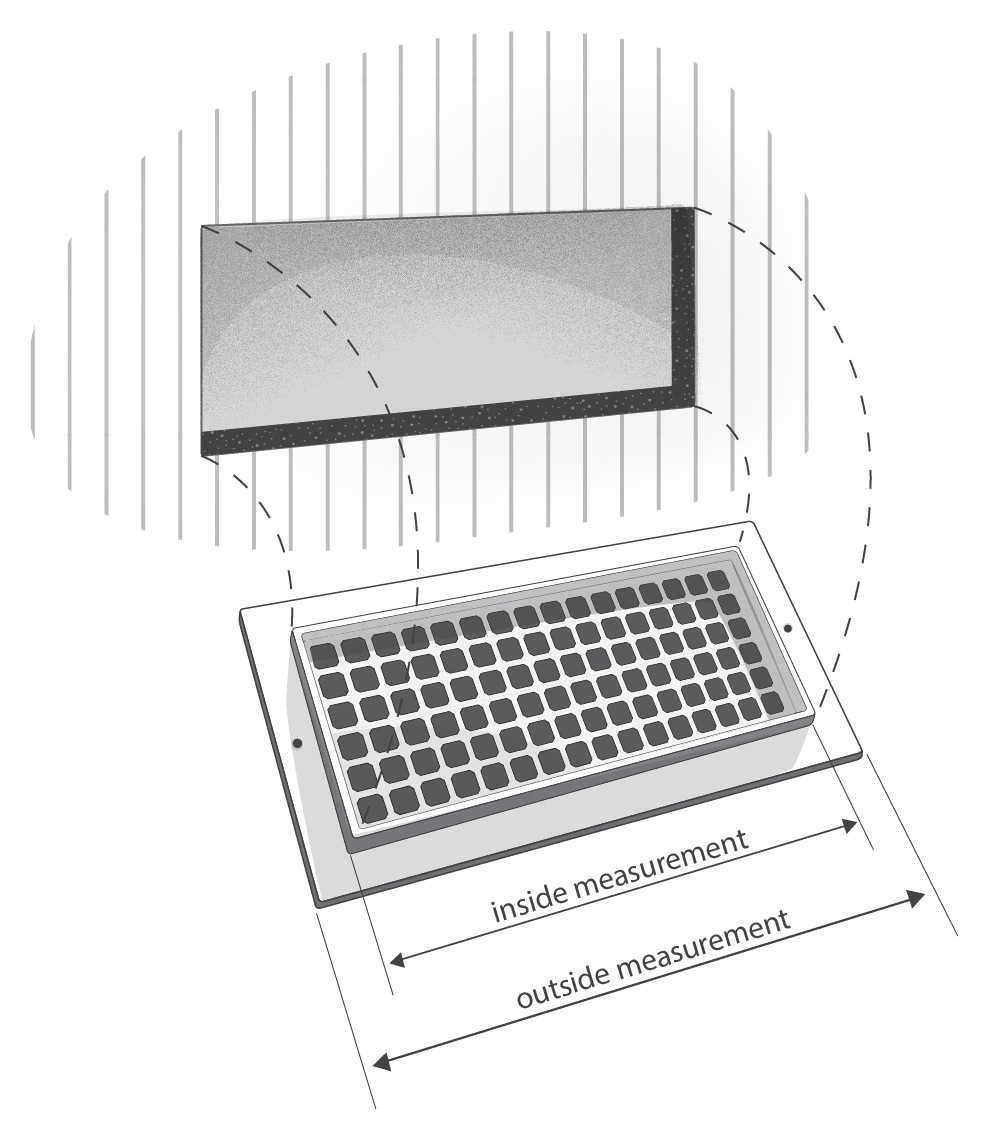 wall vent cover opening difference inside outside dimension