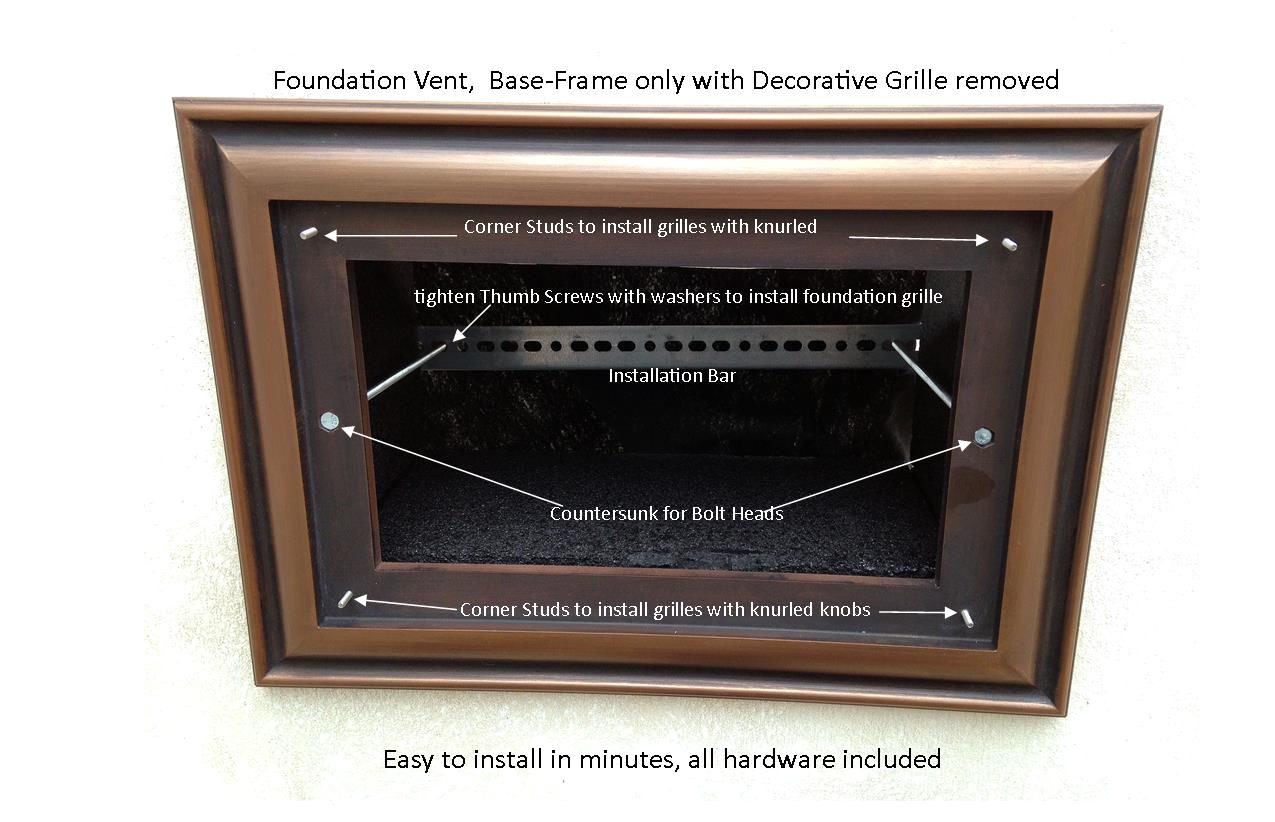 foundation crawl space vent cover diagram