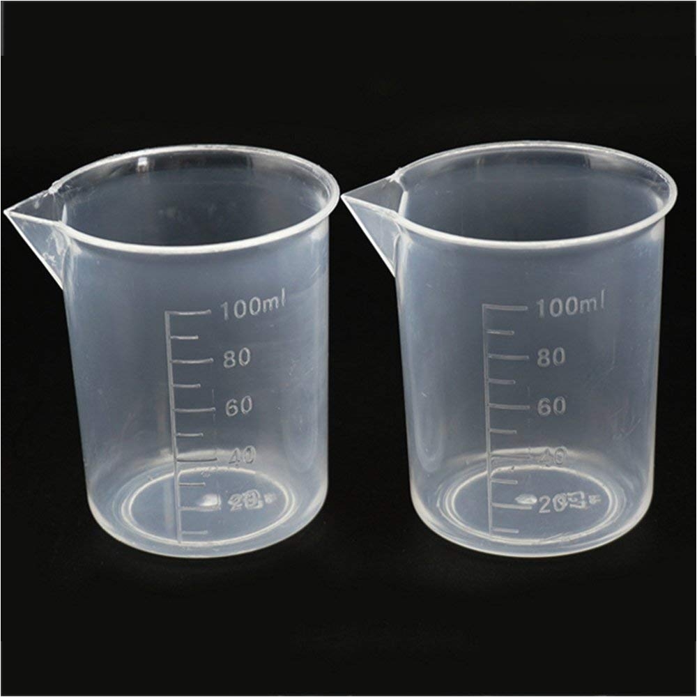 amazon com home mart measuring cup beaker chemistry set 100 ml plastic water 2 liquid kitchen dining