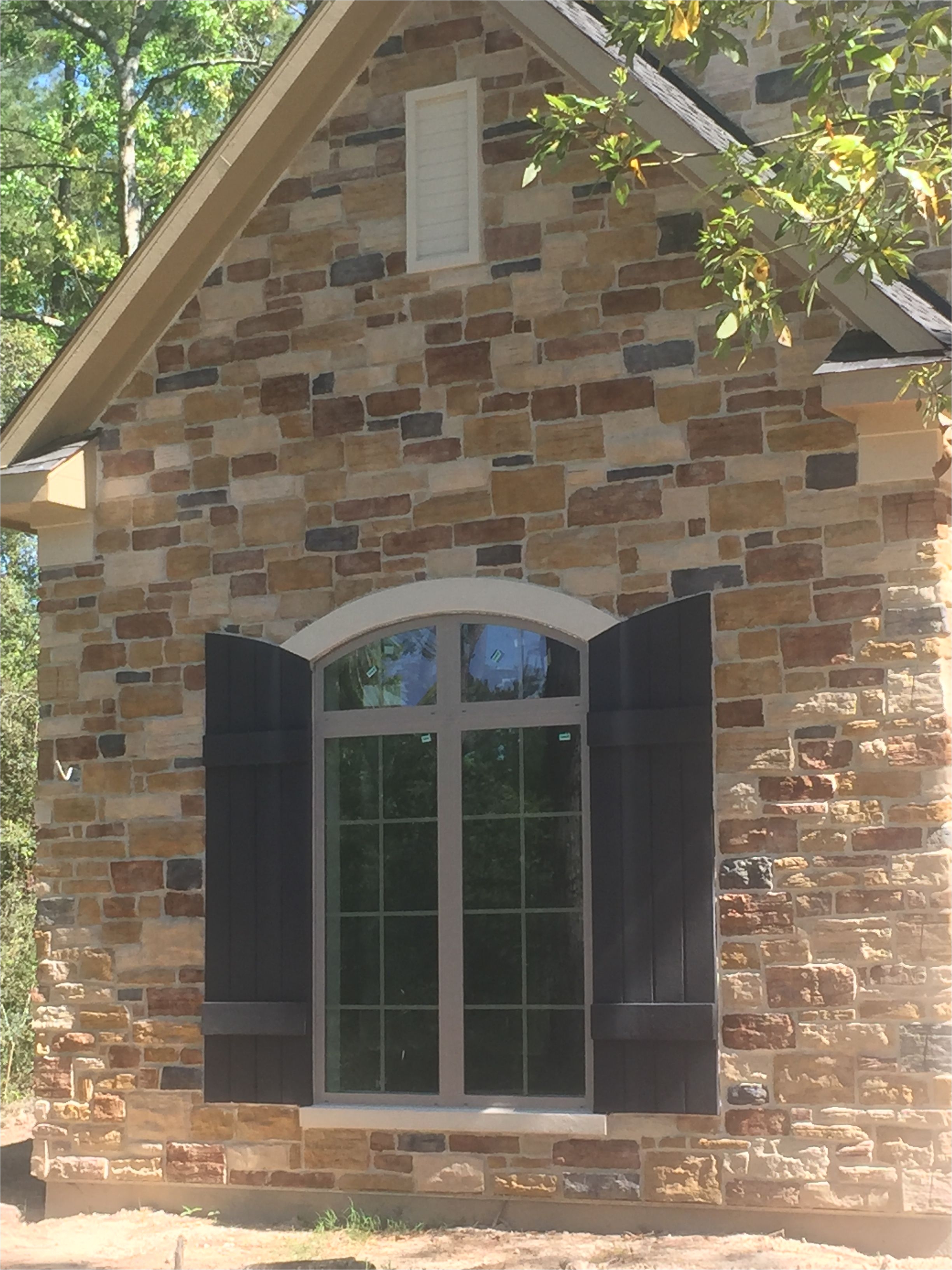 stucco shutters and stucco gable vents