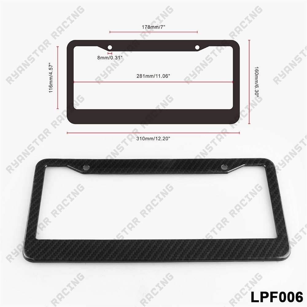 Decorative License Plate Frames 2pcs Front Rear Aluminum Usa Canada License Plate Frame Tag Cover