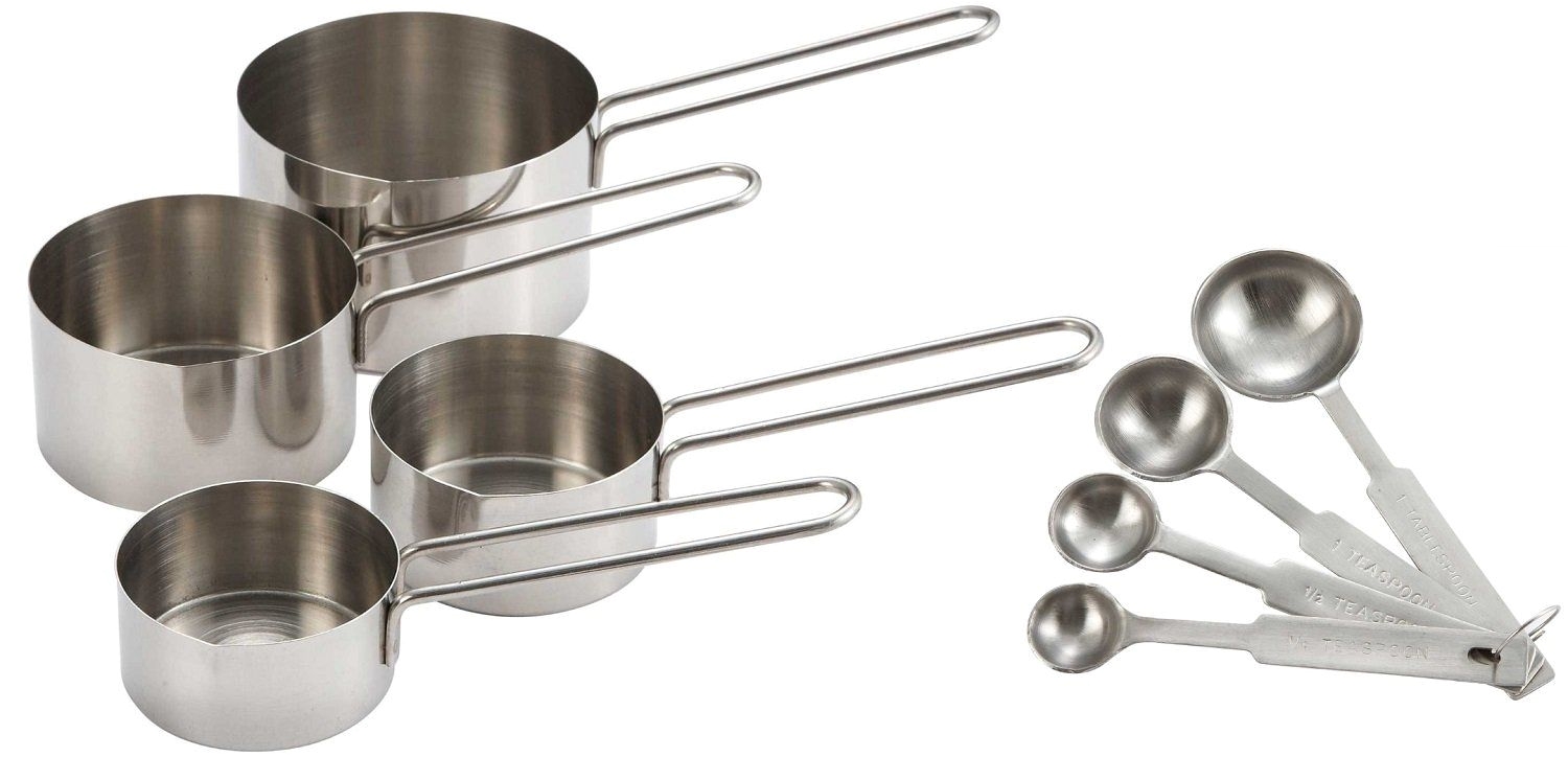Decorative Measuring Cups Stainless Stainless Steel Measuring Cup and Measuring Spoon Set Again Eco