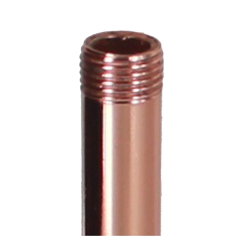 1 8ips male threaded polished copper finish steel pipe