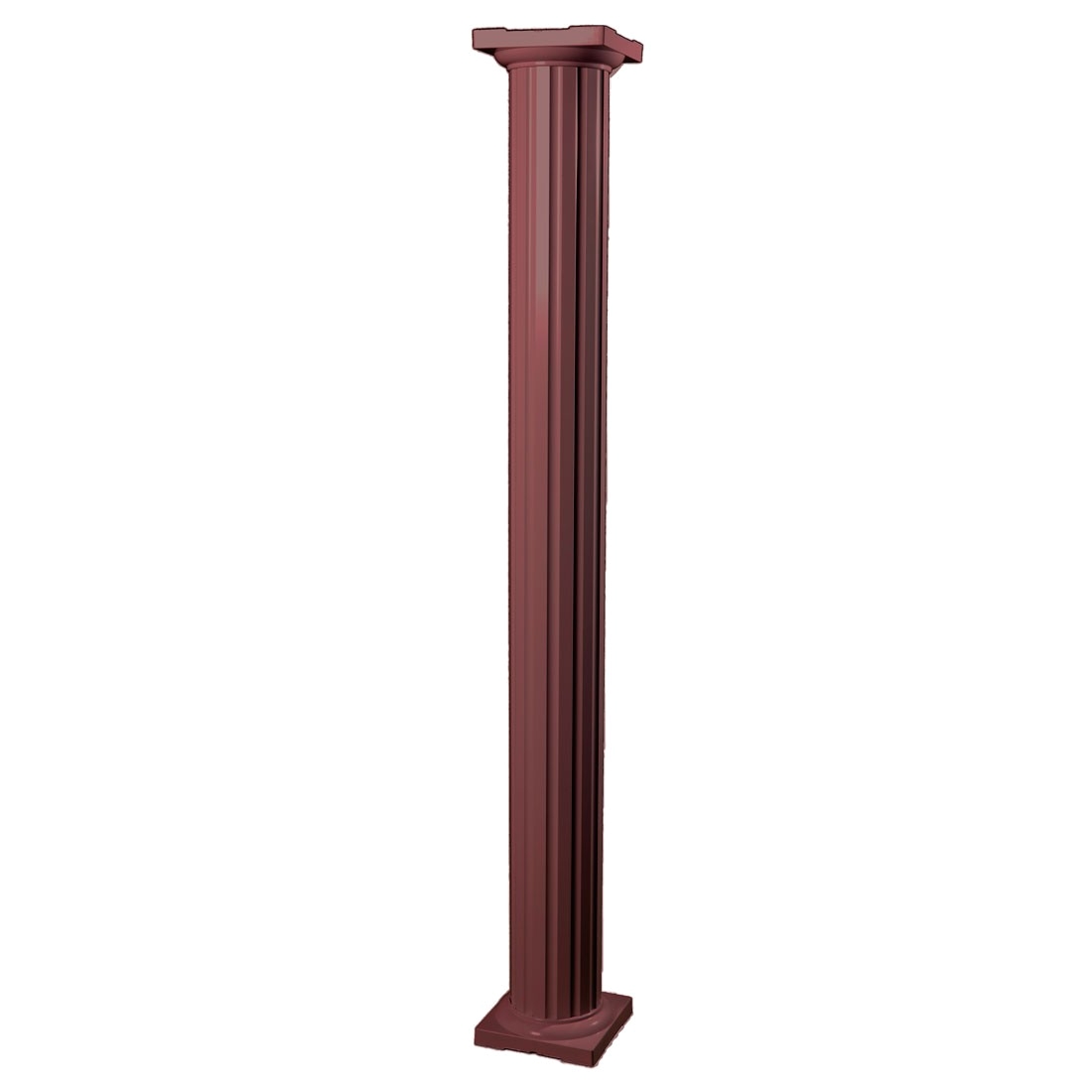 6 round fluted aluminum column wrap brown multiple heights