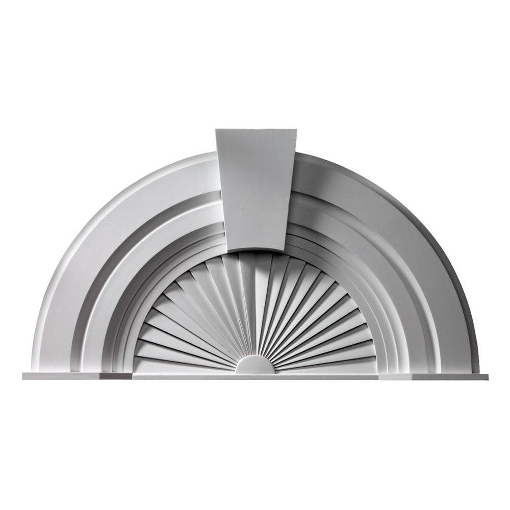 ar36x10sk arch trim fypon 10 decorative w sunburst and keystone 57 od