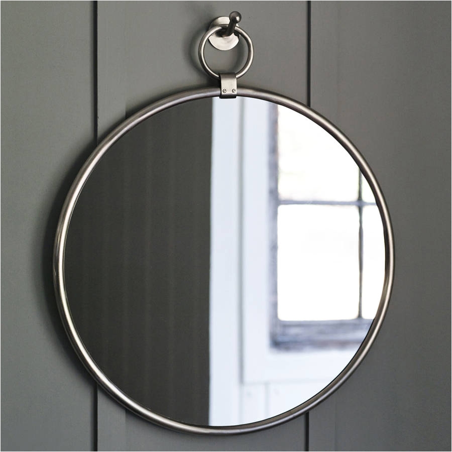 Decorative Mirror Hanging Clips Indar Hanging Mirror and Hook Matt Nickel by Rowen Wren