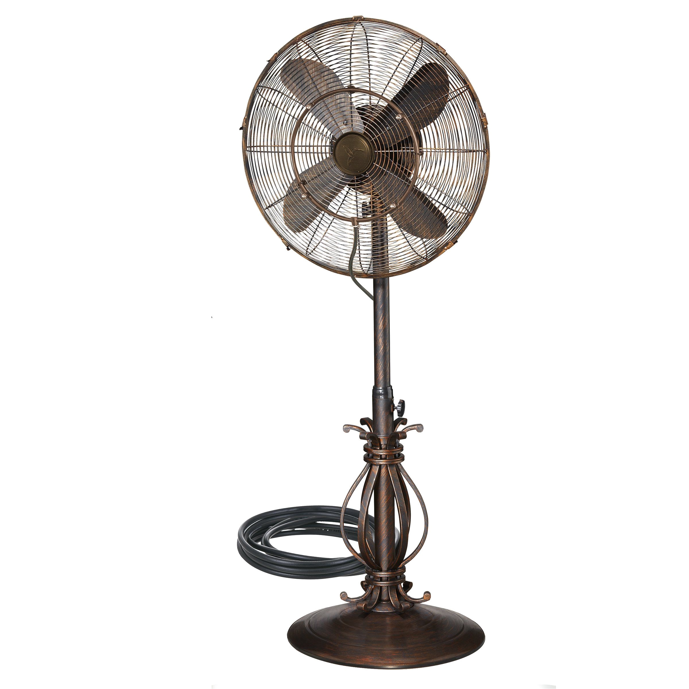 indoor outdoor misting floor standing pedestal 18 fan gentle misting action keeps you cool all summer