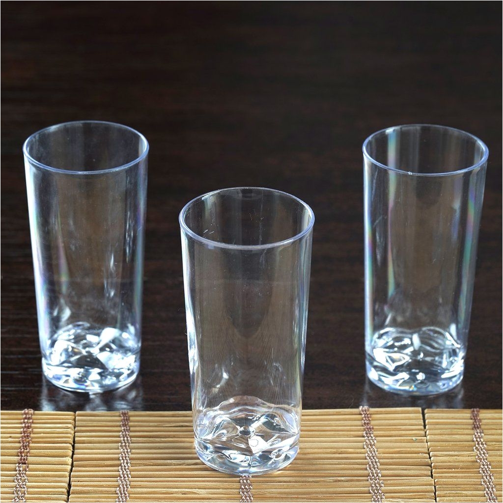 12 pack 2 oz plastic round straight wall disposable shooter dessert glasses