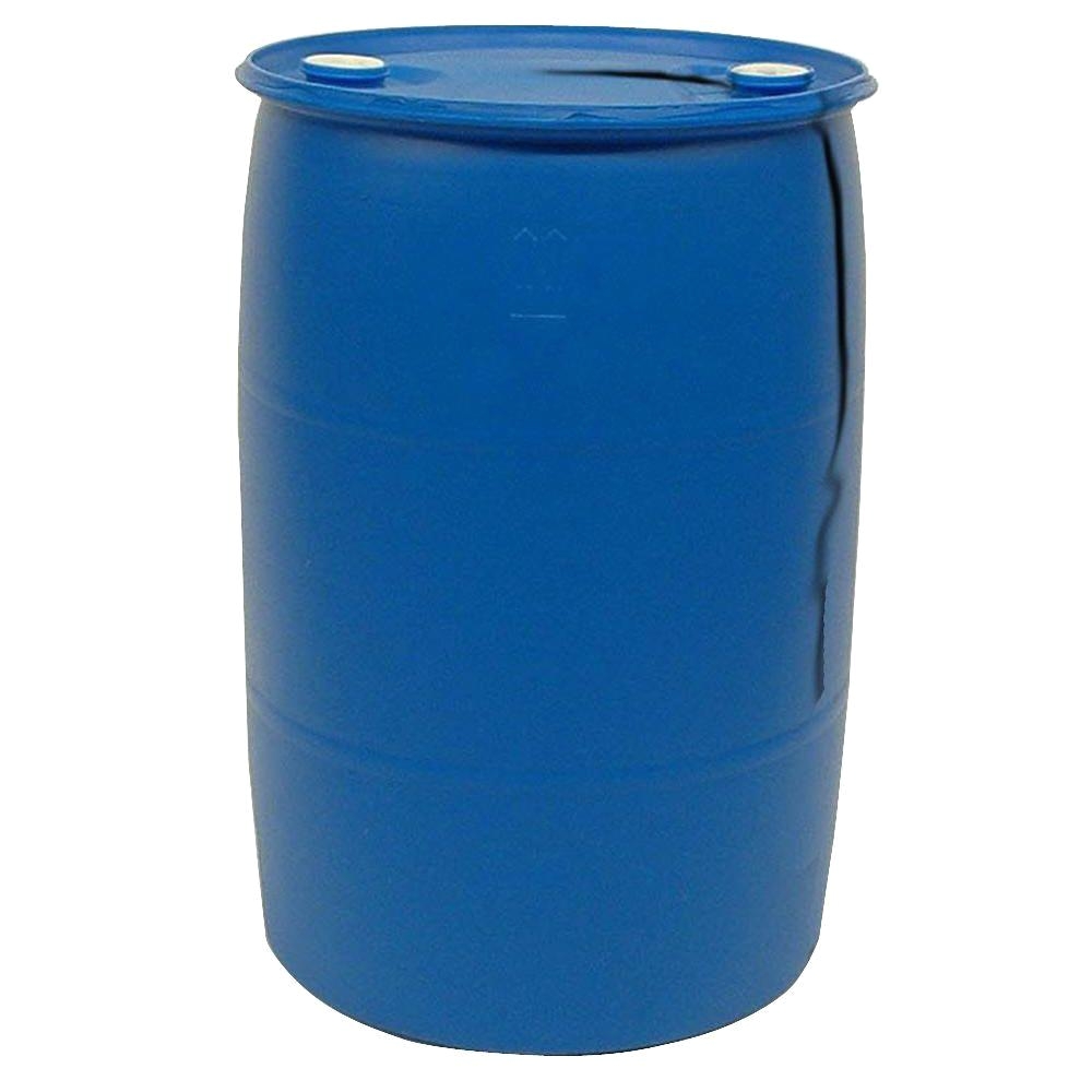 blue industrial plastic drum