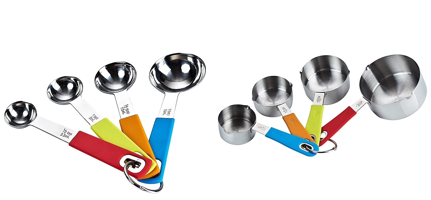 Decorative Silver Measuring Cups Cook N Home Cook N Home 8 Piece Measuring Spoon Cup Set Reviews