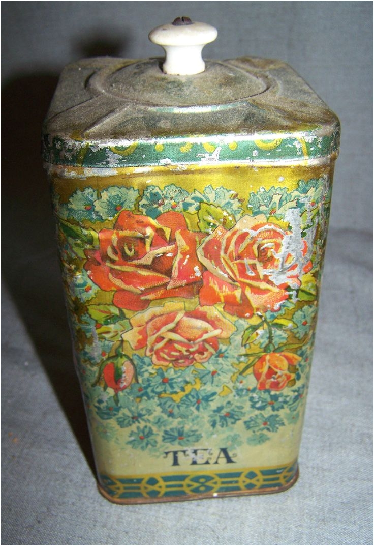 antique tea tin