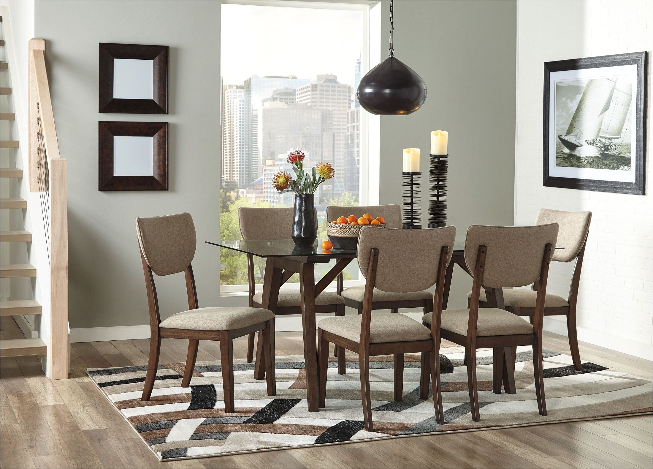 joshton brown rectangular dining room set from ashley coleman furniture