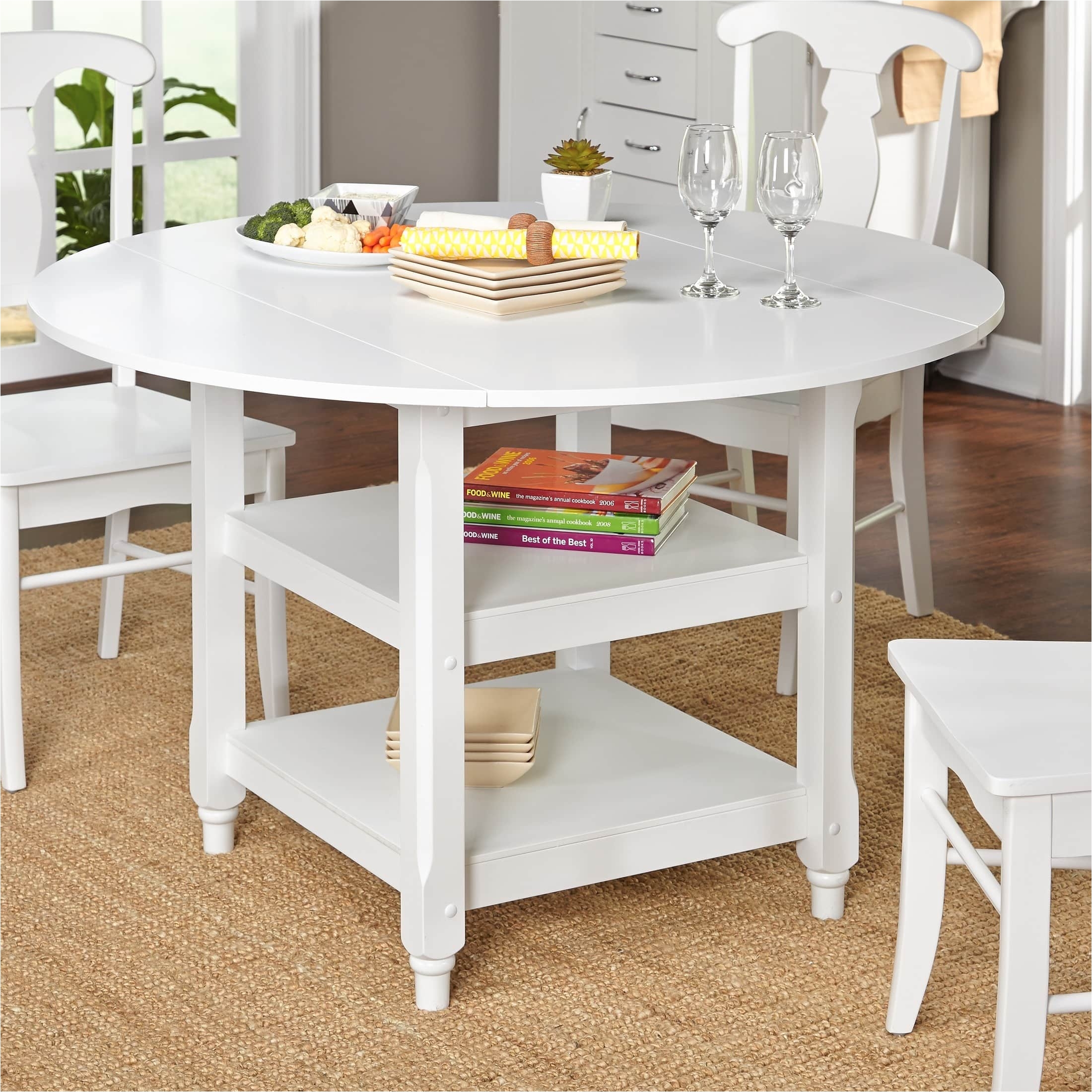 shop simple living cottage white round dining table free shipping today overstock com 2560434