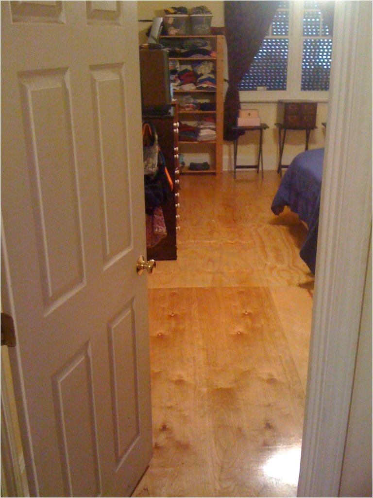 picture of diy plywood floors