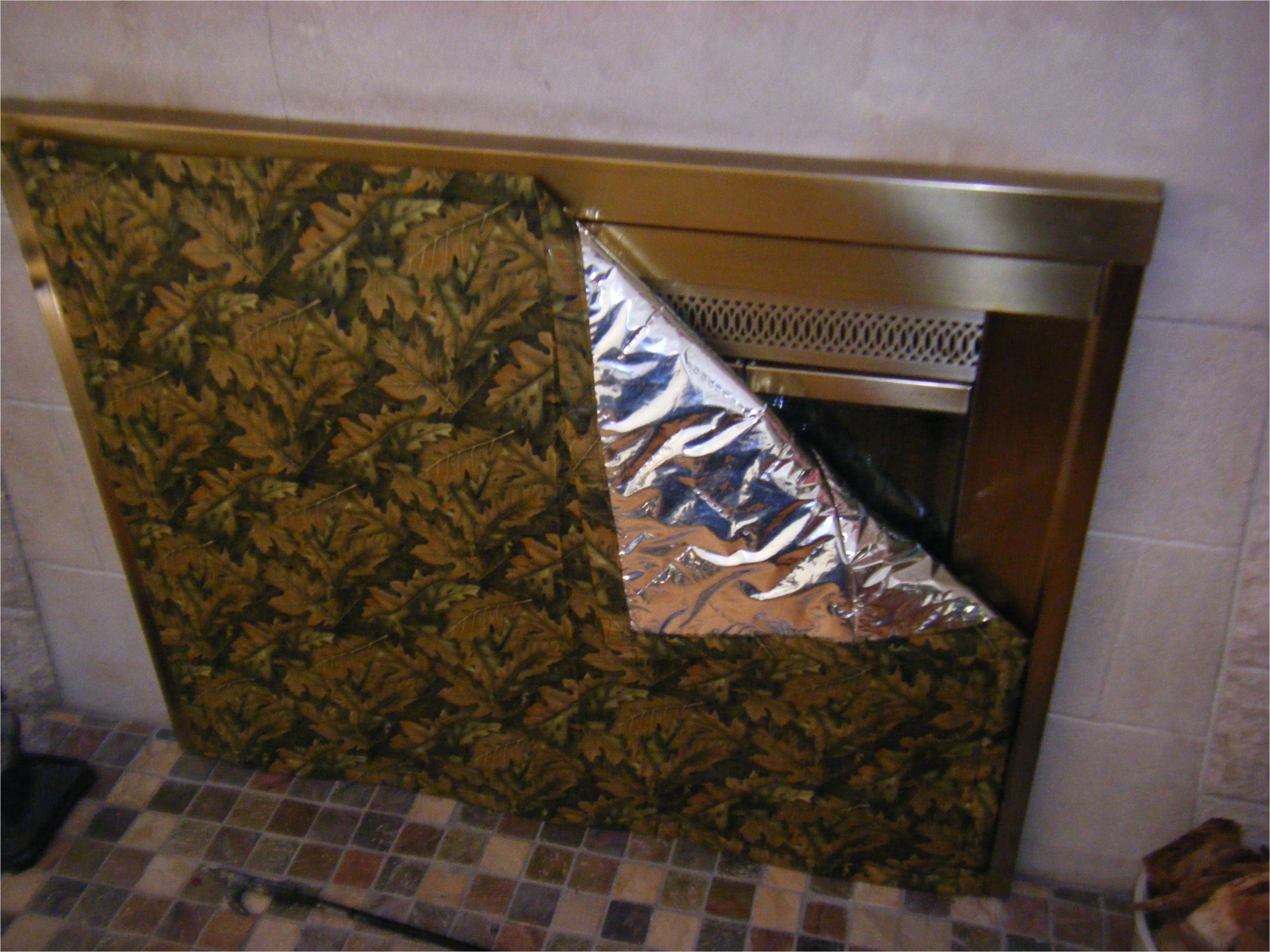 Diy Fireplace Draft Blocker Fireplace Draft Stopper Made From Cotton Fabric and Insul Bright