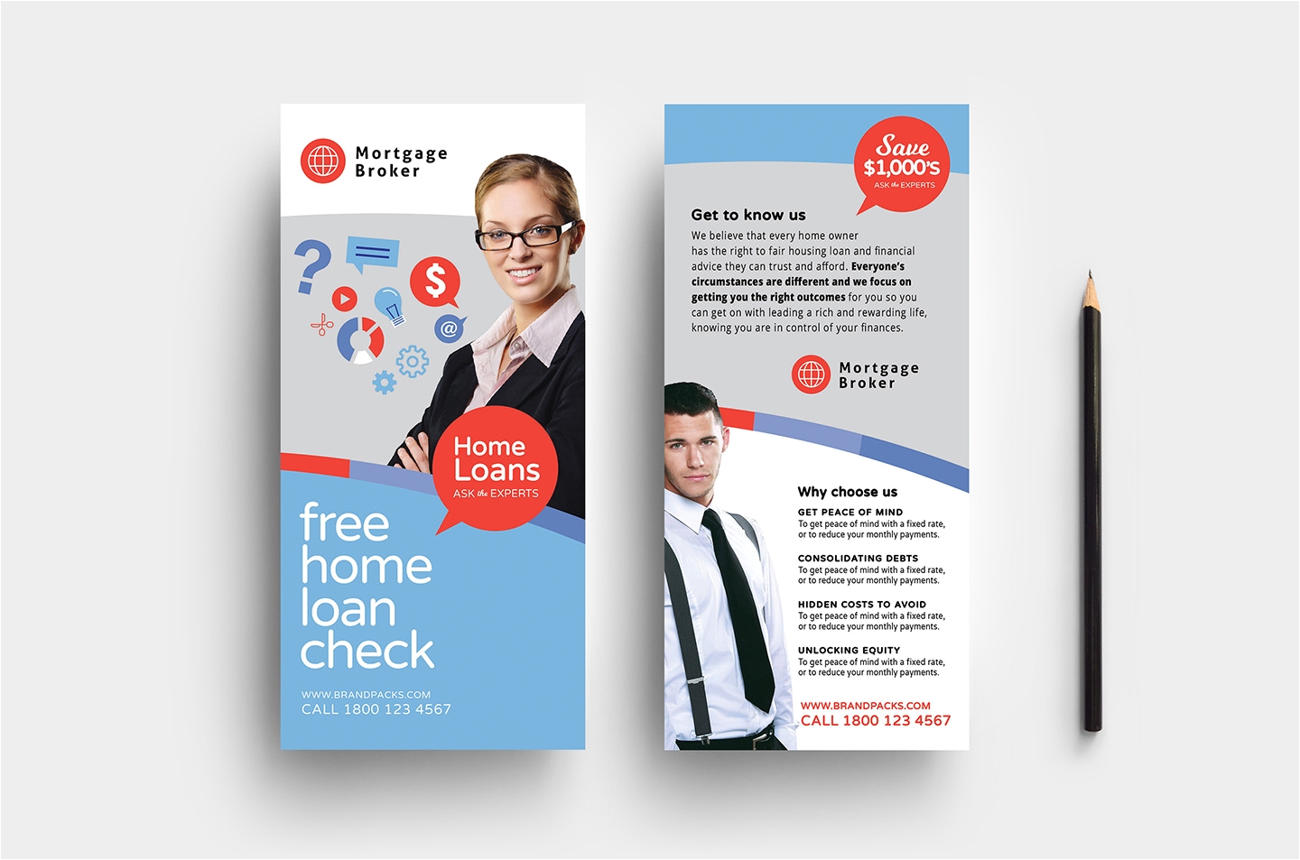 modern corporate dl rack card template in psd ai vector