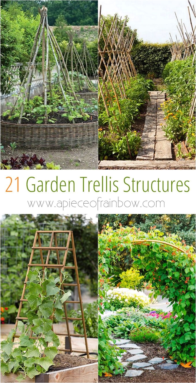 create enchanting garden spaces with 21 beautiful and diy friendly trellis and garden structures such as tunnels teepees pergolas screens and more