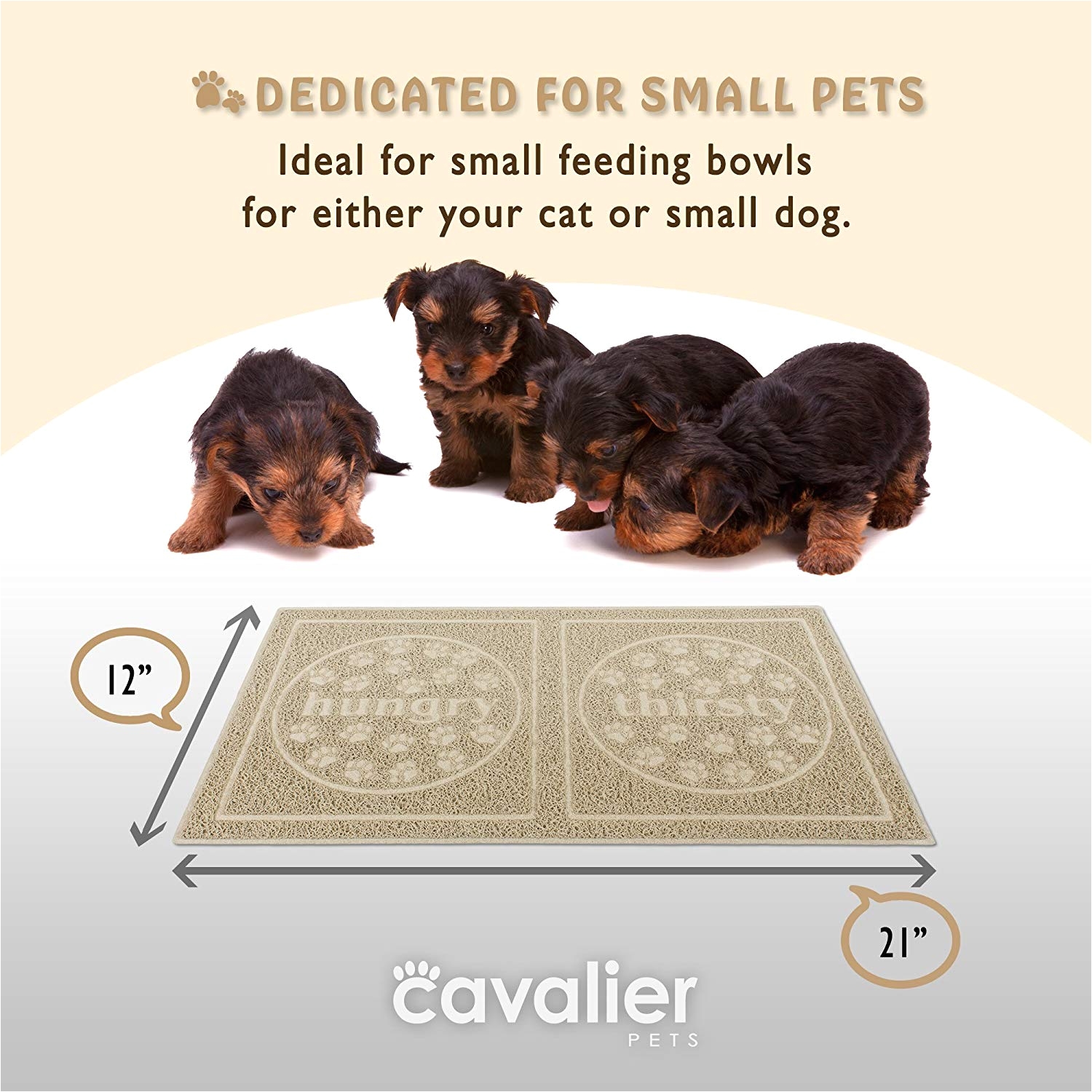 amazon com cavalier pets pet feeding mat for cats and small dogs silicone non slip absorbent cat mat for food waterproof and easy to clean