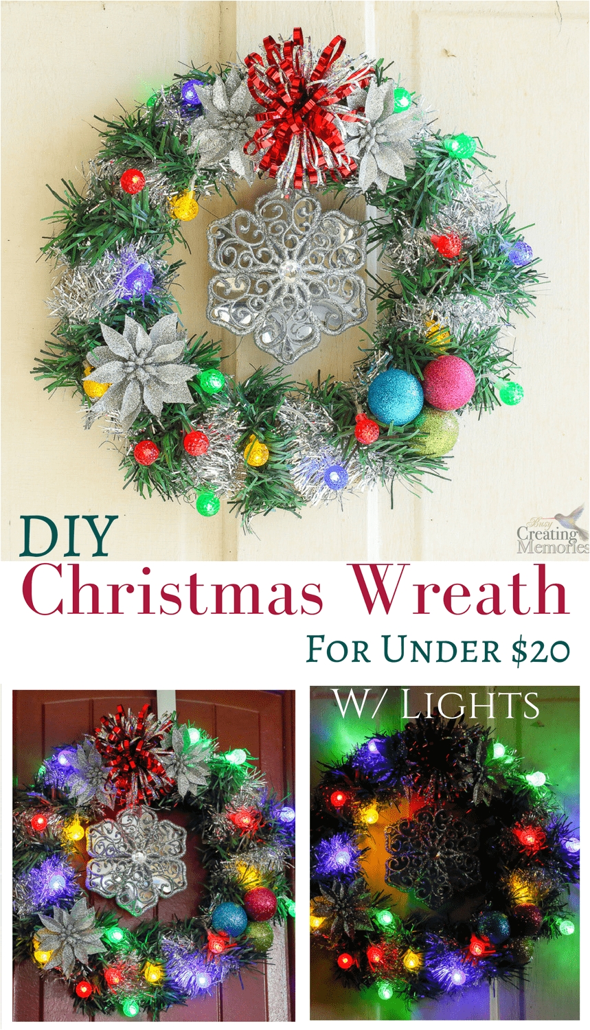 Dollar General Christmas Tree Decorations How to Make An Easy Diy Lighted Christmas Wreath for Under 20