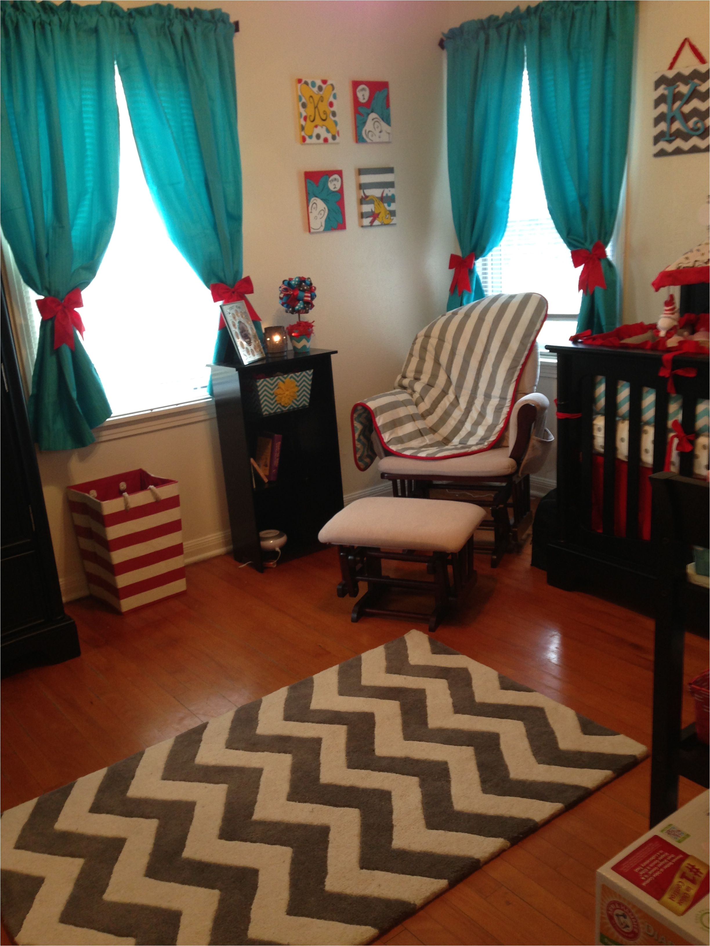 Dr Seuss area Rugs Dr Seuss Nursery I Was Going to Do Gray Chevron and Yellow but A