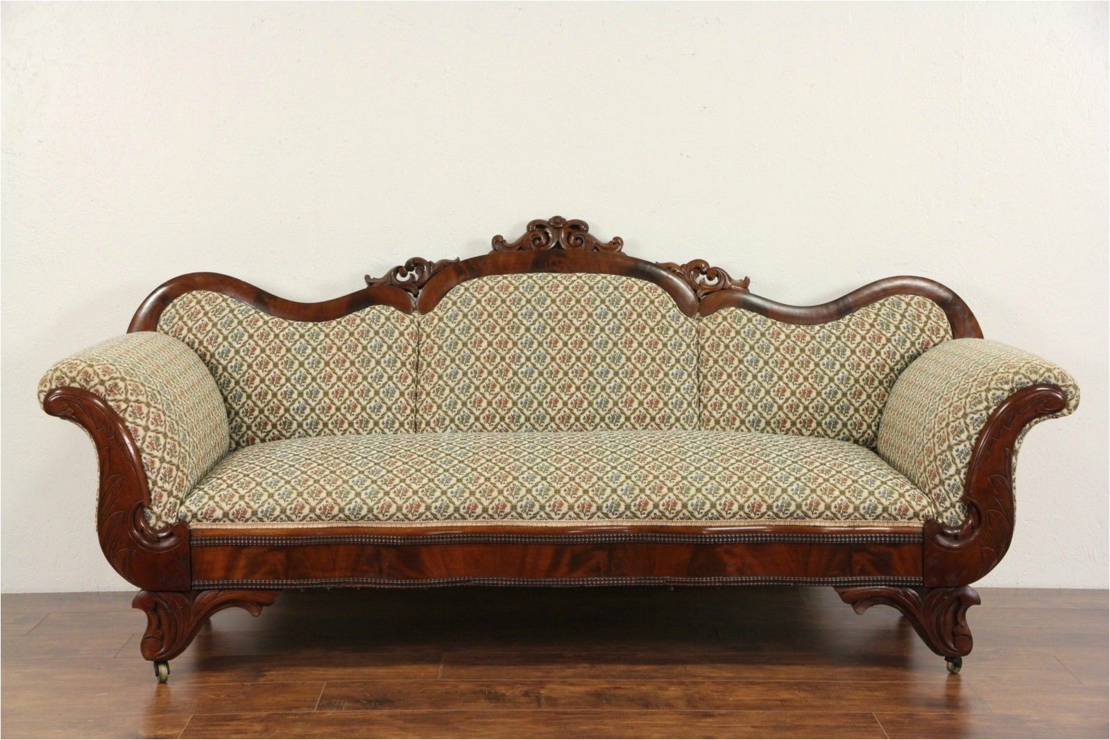 empire antique 1840 s mahogany hand carved sofa more