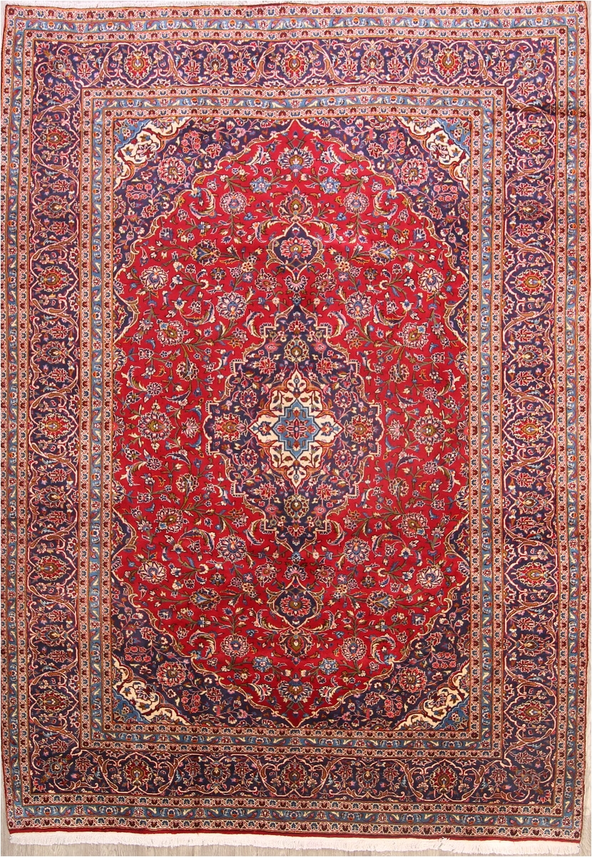 excellent vintage floral red 8x11 kashan persian oriental area rug 11 5 x 8 1