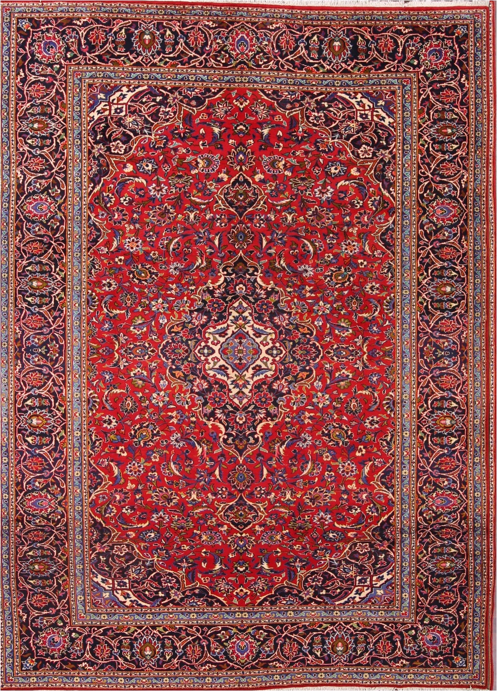 vintage traditional floral 8x12 kashan persian oriental area rug 11 8 x 8 4
