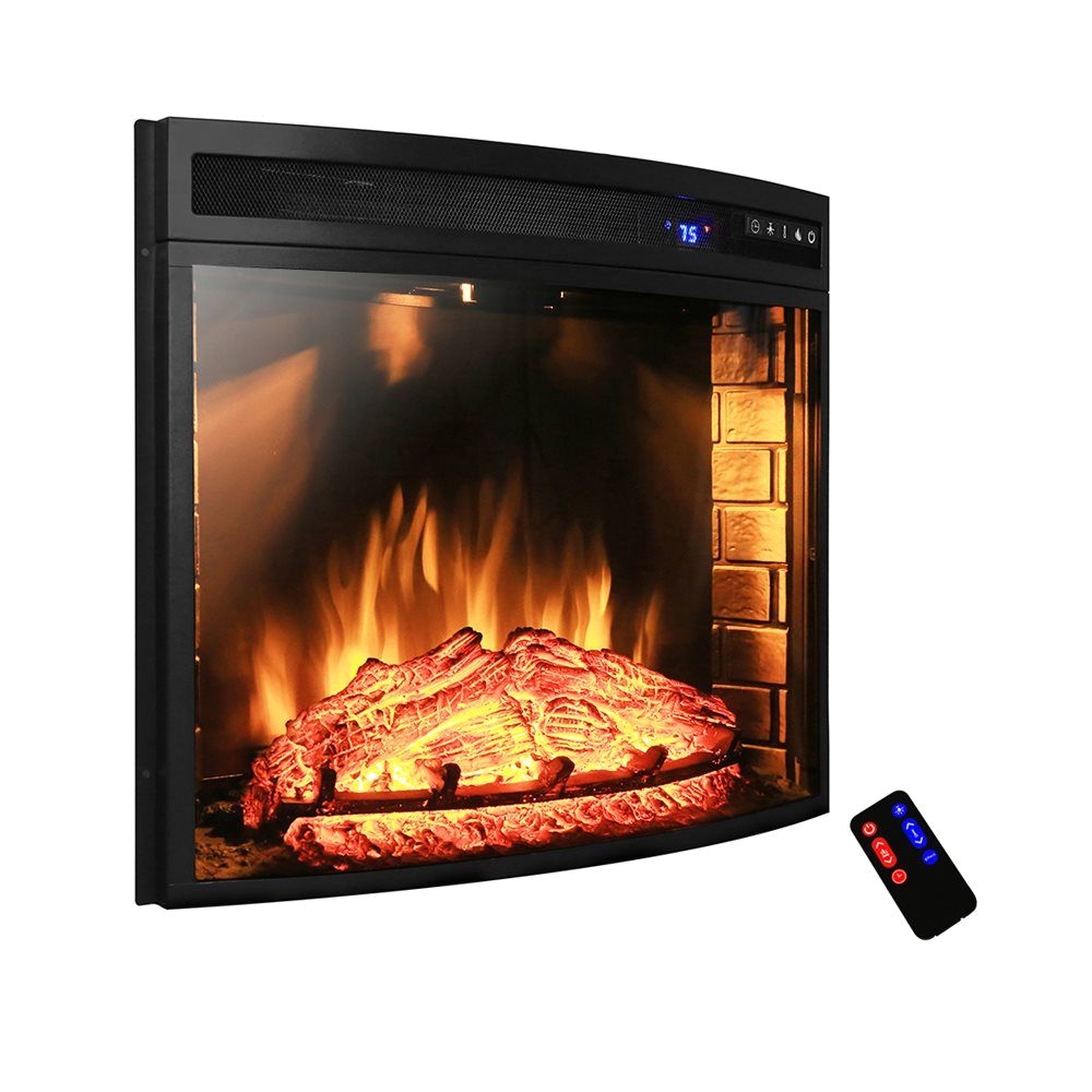 akdy ak ef0628 28 in electric fireplace insert freestanding 3d logs flame with remote atg stores