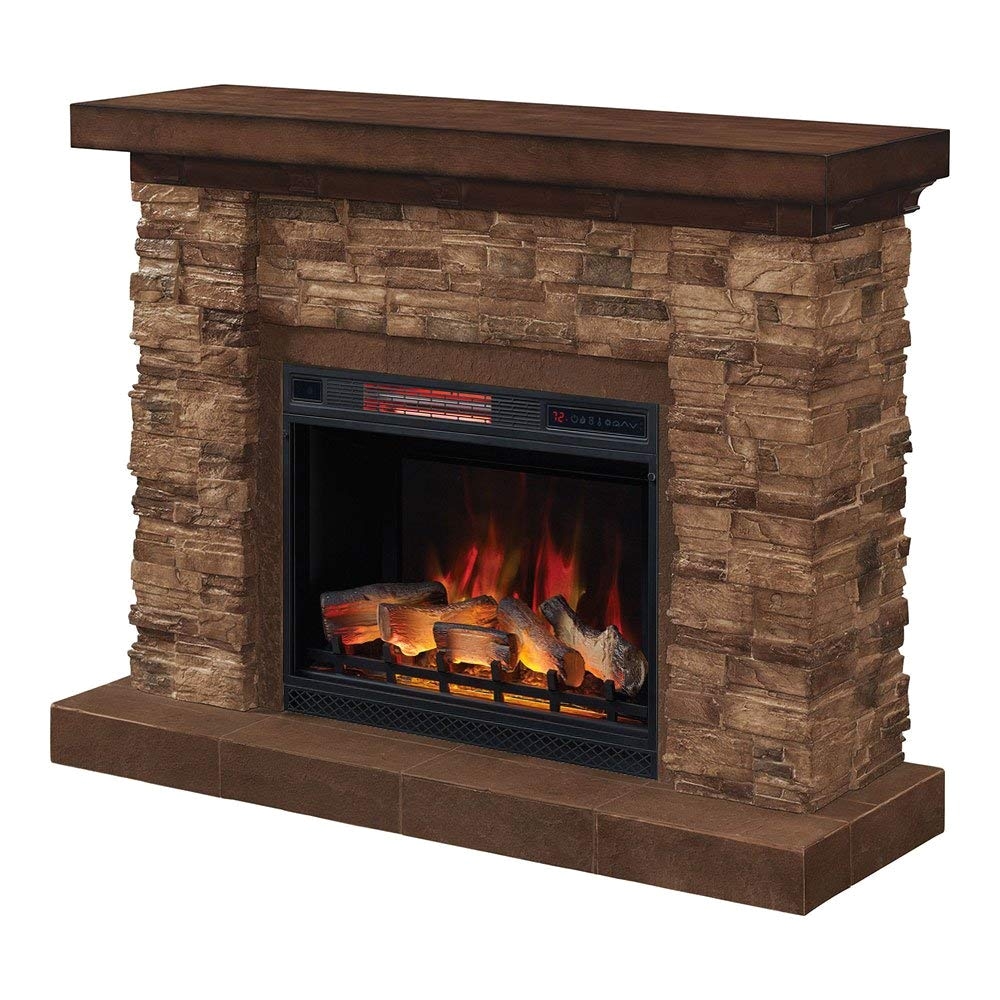 amazon com classicflame grand canyon stone electric fireplace mantel package midnight cherry 28wm9185 s250 home kitchen