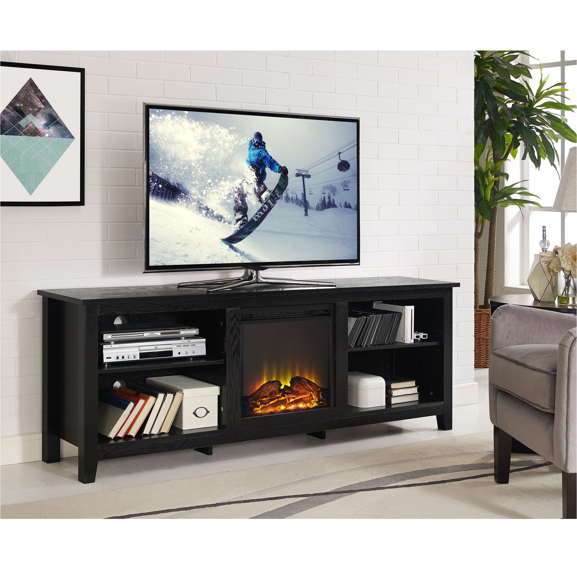 Entertainment Center with Fireplace Insert 70 Inch Black Fireplace Tv Stand 70 Fireplace Tv Stand Black